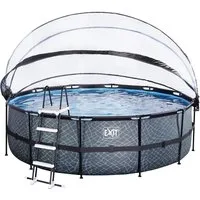 EXIT Framepool inkl. multifunktionaler Poolabdeckung und Sicherheitsleiter (Set, 4-tlg), ØxH: 450x122 cm, mit Sandfilteranlage