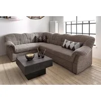 DOMO collection Ecksofa Papenburg B/T/H: 242/190/84 cm L-Form, wahlweise mit Bettfunktion, Langer Schenkel links oder rechts