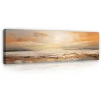 Wallarena Leinwandbild Natur - Mehrfarbig - Wohnzimmer, Mehrfarbig, 145x45x3cm