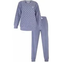 Tenderness Schlafanzug Damen Nikki Pyjama mit Bündchen warm (2 tlg) Modisches Design