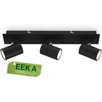 B.K.Licht LED Deckenleuchte BKL1631, LED wechselbar, 2700K - Extra-Warmweiß, Deckenleuchte 44 cm Schwarz je 2W, je 450lm GU10 Wohnzimmer Flur