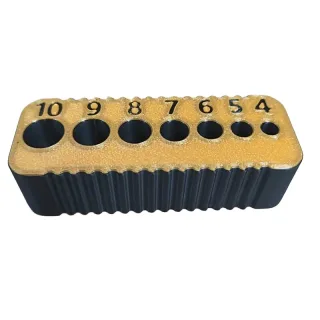 PLA Drill Guide 7 Sized Holes 4mm to 10mm Compact Lightweight Woodworking Tool Accurate Alignment and Stable Drilling Or
