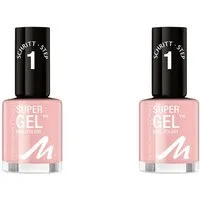 MANHATTAN Gel-Nagellack 2 x Manhattan Super Gel Nagellack Pop Princess Pink 240 jeweils12ml Ge