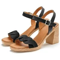 LASCANA Sandale, Sandalette, Sommerschuh Riemchensandalette aus weichem Leder mit Blockabsatz
