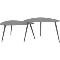 casa.pro Couchtisch (2er Set), »Aymavilles« outdoor indoor Stahl Anthrazit