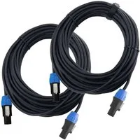 Pronomic BOXSP1-10 Lautsprecher Kabel 10 m Audio-Kabel, 2-Pol Speakon-kompatibel, (1000 cm), Spannzangen-Zugentlastung, Niedrige Leiterkapazität