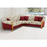 Home affaire Ecksofa Milano, bequem mit Federkern, B/T/H 233/233/83cm, Landhausstil, L-Form, gleichschenklig