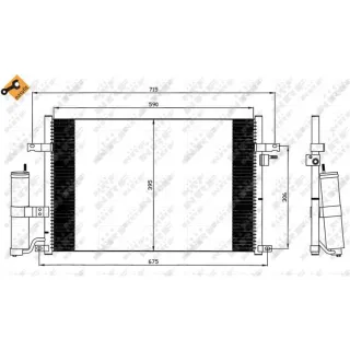 NRF Klimakondensator + Trockner Chevrolet Lacetti Nubira Daewoo Lacetti Nubira 1,4