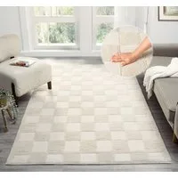 OTTO home Teppich Belion, Hoch-Tief-Struktur, Karo-Muster, rechteckig, Höhe: 19 mm, leichter Glanz, Schachbrettmuster, Modern, Wohnzimmer, Schlafzimmer