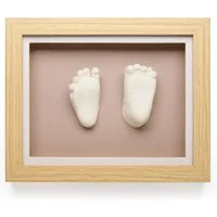 Happy Hands Handabdruck-Set 3D Baby Abdruckset mit Holzrahmen für Hand- und Fußabdruck