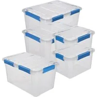 Kreher Aufbewahrungsbox mit Deckel 'IP67' wasserdicht & staubdicht, transparent (Set wählbar)