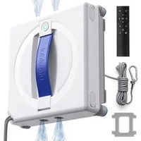 lubluelu Fensterputzroboter W100 Fensterputzroboter mit Sprühfunktion Glasreinigungsroboter, Fernbedienung, Automatischer Glasreiniger mit Sicherheitsseil