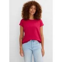 bonprix T-Shirt (1-tlg) lockere, figurumspielende Passform, Kurzarm, Rundhalsausschnitt