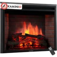 KAMINIO Elektrokamin LUCA, Elektrischer Kamin mit 3D-Flammeneffekt in 12 Farben, Heizung 1800W