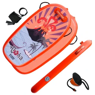 [EU Direct] FUNWATER Body Board - Beach Kids Board - Ultra Lightweight PVC Core Board for Beach and Pool,with Wrap Wrist