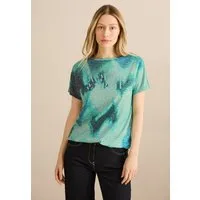 CECIL Print-Shirt mit U-Boot-Ausschnitt
