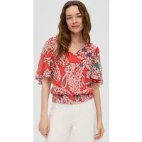 s.Oliver Kurzarmbluse Bluse Blusenshirt aus Chiffon