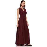 Worldclassca Abendkleid Worldclassca Abendkleid Partykleid Lang mit Schlitz Sommerkleid Maxikleid Cocktailkleid Wickelkleid Elegant Schulterfrei Ärmellos