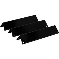 BBQ-Toro Gasgrill porzellanemaillierte Flammenverteiler Set (3 Stück), 38,8 x 8,7cm