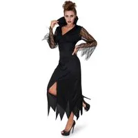 REDSUN Kostüm Düstere Zauberin Halloween Gothic-Kostüm für Damen schwarz