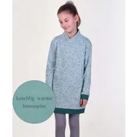 coolismo Sweatkleid Sweatshirt Kleid Thermo coole Mädchen niedlicher Fuchs-Motiv-Print Made in Europa