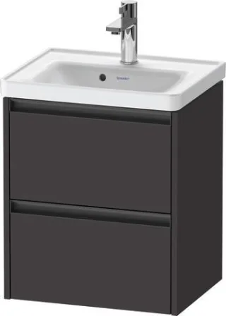 Duravit Ketho.2 Waschtischunterbau wandhängend Graphit Supermatt 484x375x549 mm - K25280080800000 K25280080800000