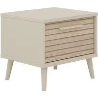 PAIDI Nachtkommode EEFJE in Beige, Schublade mit Soft-Close, verschiedene Ausführungen (B/H/T ca. 48/43/41cm), moderner und langlebiger Nachttisch aus Holz, geprüfte Qualität
