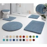 Kleine Wolke Badematte RELAX, Badvorleger, Badezimmer Teppich, Höhe 30 mm, rutschhemmend beschichtet, fußbodenheizungsgeeignet, Polyacryl, quadratisch, WC Vorleger mit Ausschnitt, Badteppich, meliert, rechteckig, rund & als Set erhältlich
