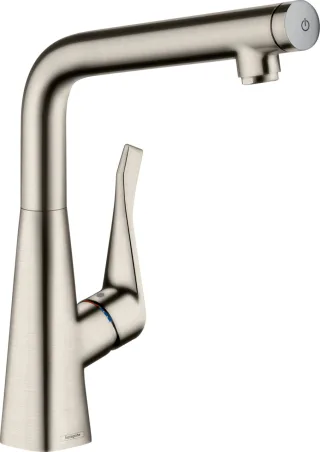 Hansgrohe Spültischmischer Metris Select Schwenkauslauf edelstahl-optik 14883800