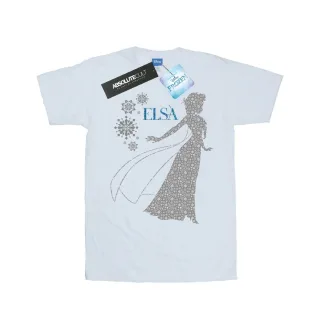 Disney - "Frozen Elsa Christmas Silhouette" T-Shirt für Damen (Weiß)