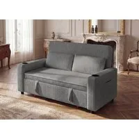 GUNJI Sofa Klappbares Doppelsofa, Sitzecke Doppelzweck Schlafsofa mit Becherhalter + Aufbewahrungstasche Geeignet für kleine Wohnungen/Wohnzimmer