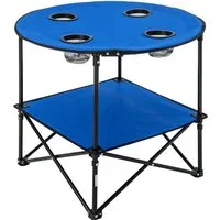 KOMFOTTEU Campingtisch, Picknicktisch Strandtisch klappbar, rund