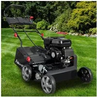 BRAST Benzin-Vertikutierer / Lüfter 4,5kW (6,12PS), 4-Takt Motor 212ccm, 45 cm Arbeitsbreite, (Elektro-Start-Funktion), TÜV geprüft, 50L Fangkorb