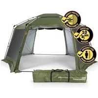 Lumaland Pavillon Pop Up Pavillon Aufbau in unter 2 min sechseckig 155x215x167cm, Camping Reisen Party Schutz vor Regen Wind Wetter transportabel