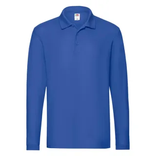 Fruit of the Loom - "Premium" Poloshirt für Herren Langärmlig (Königsblau)