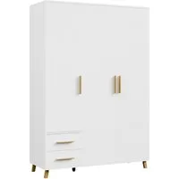 rauch Drehtürenschrank Kleiderschrank Schrank Garderobe SHINJO Breiten 93/140/187 cm (in 3 verschiedenen Ausstattungen BASIC/CLASSIC/PREMIUM) Griffe und Füße aus Massivholz mit 2 Schubladen MADE IN GERMANY