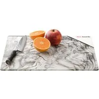 ALLboards Schneidebrett Glas Herdabdeckplatte Schneidebrett 30x40 cm Arbeitsplatte Herdschutz, Glas
