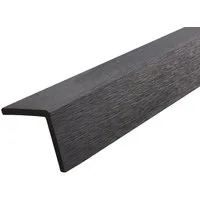 WPC Profi Terrassendielen L-Abschlussleiste Winkelleiste anthrazit, (L-Winkelleiste, 6-St., Abschlussleiste 53x53x1950 mm)