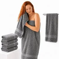 Komfortec Badetücher 100% Baumwolle, 470 g/m², Frottee (4-St), Handtücher 70x140 cm Set, Weich