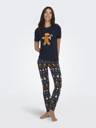 ONLY - ONLXMAS ELFI LIFE TOP/LEGGINGS SET CSJRS Night Sky - Gr. - S