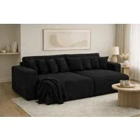 Kaiser Möbel Schlafsofa, Cordstoff Poso, PIANO DOUBLE, Große Liegefläche, Tiefe Sitzfläche, Cordstoff mit markanter Struktur