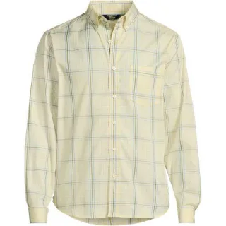Ultimativ-Hemd, Classic Fit, Herren,  Gelb, Elasthan/Baumwoll-Mischung/Polyester-Mischung, by Lands' End