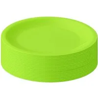 Engelland Plastikteller Wiederverwendbare Kunststoffteller, flach, BPA-frei, Ø 23,5 cm, (20 St), bruchfest, Mehrweg, mikrowellen- & spülmaschinenfest, Camping, Party