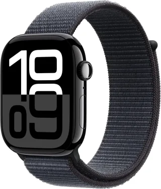 Apple Watch Series 10 [GPS inkl. Sport Loop tinte] 46mm Aluminiumgehäuse diamantschwarz