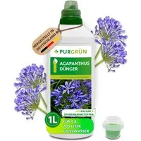 Purgrün Blumendünger Agapanthus Dünger, NPK 3+5+7, extra Kalium, 1 Liter, Flüssigdünger, 1-St., 1 Liter