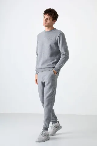 Herren Sweatshirt und Hose Set aus Baumwolle-Polyester-Fleece