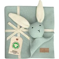 Babydecke DIKOS® Babydecke SCHMUSE-HASE Baby Geschenk Mädchen Junge Geschenkset, DIKOS, Geschenk zur Geburt, PREMIUM Qualität, 100 % BIO Baumwolle, nachhaltig