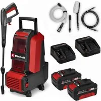 Einhell Akku-Druckreiniger Akku-Hochdruckreiniger HYPRESSO 36/105 18V, 105 bar. 2 x Akku 4.0 Ah