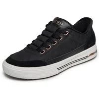 Skechers ARCH FIT ARCADE-CUDDLE STEPS Slip-On Sneaker Slipper, Schlupfschuh, Freizeitsneaker mit elastischen Schnürsenkeln