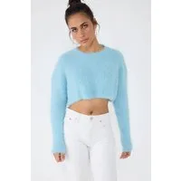 No Matter What Sweater Crop-Pullover mit Rundhalsausschnitt